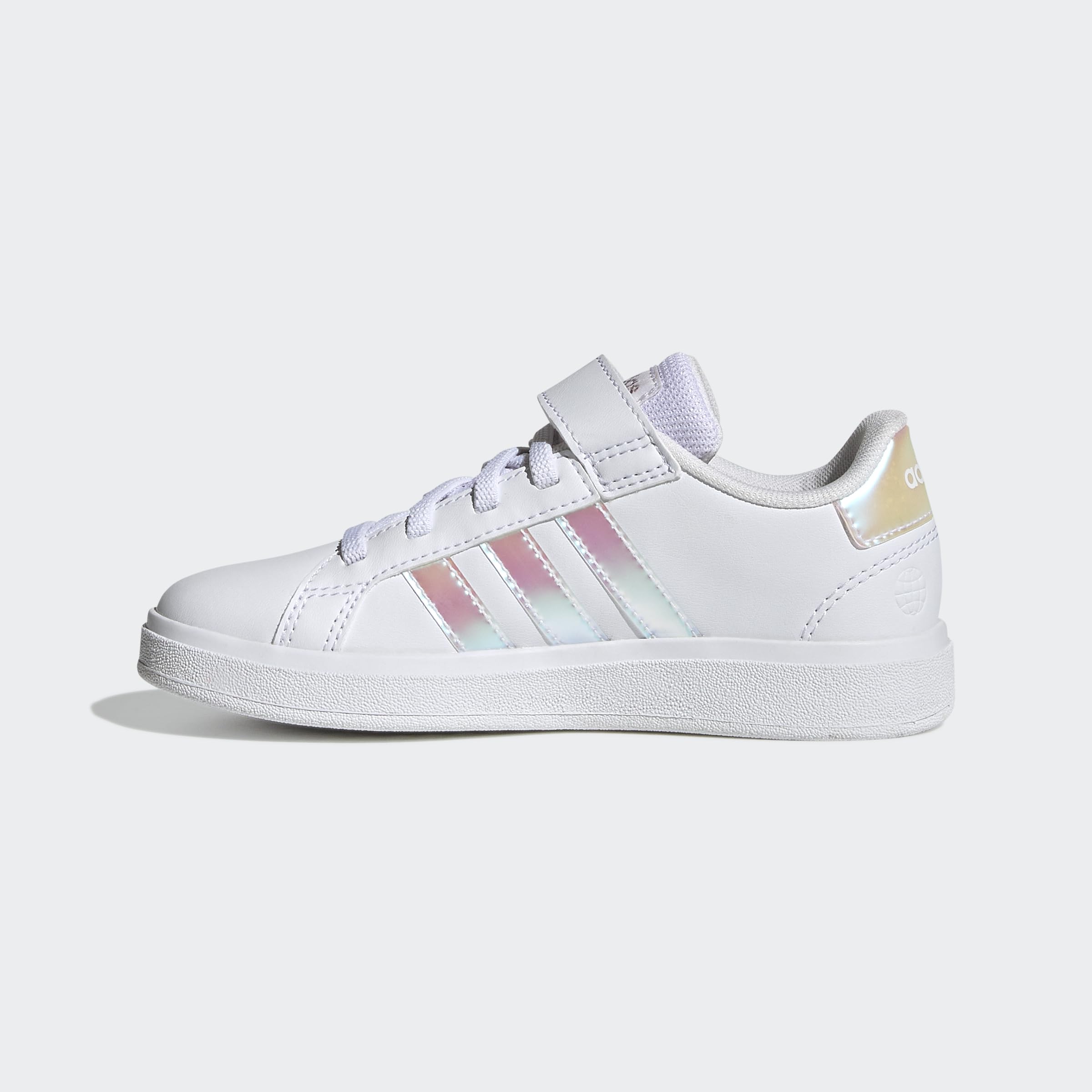 adidas Unisex-Child Grand Court 2.0 Elastic Lace and Top Strap Shoes Tennis