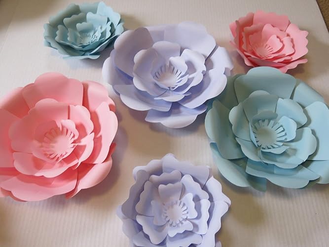 Amazon Com 6 Piece Pastel Roses For Baby Shower Backdrop Pink