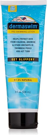 DermaSwim Pro 8oz Pre-Swimming Lotion Chlorine Bromine Skin Protection All Ages view 1