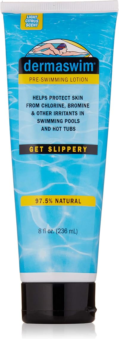 DermaSwim Pro 8oz Pre-Swimming Lotion Chlorine Bromine Skin Protection All Ages