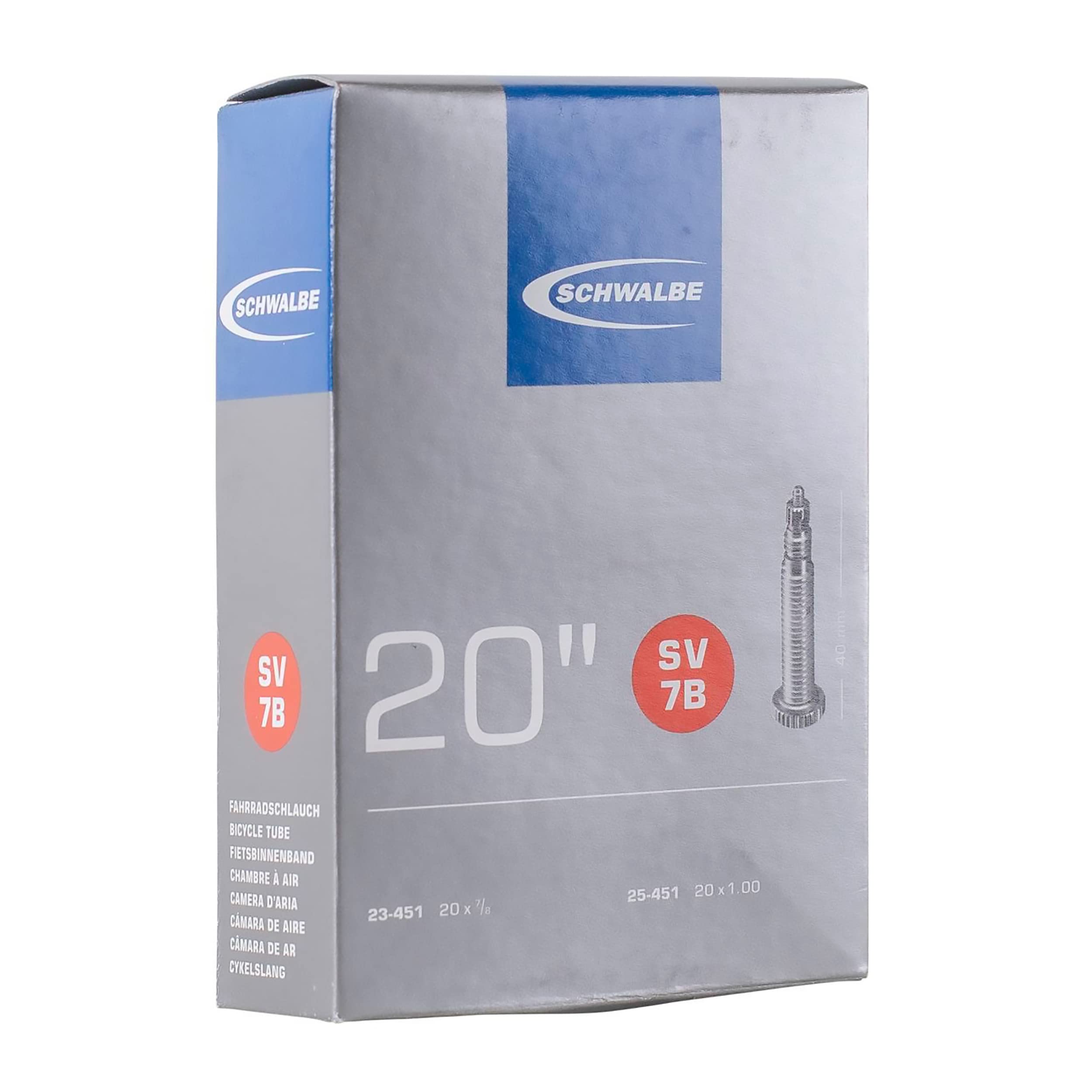 Schwalbe 10400013, SV7B Unisex Adulto, Neutro, 23/25-451 IB 40mm