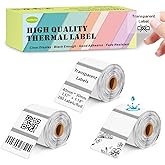 Transparent 40mm x 30mm Thermal Labels Compatible for Supvan T50M Pro, Phomemo M110, 1.57''x1.18'' Label Maker Tape Refill, Weatherproof & Tear-Resistant Transparent Sticker(280 Labels/Roll x 3)