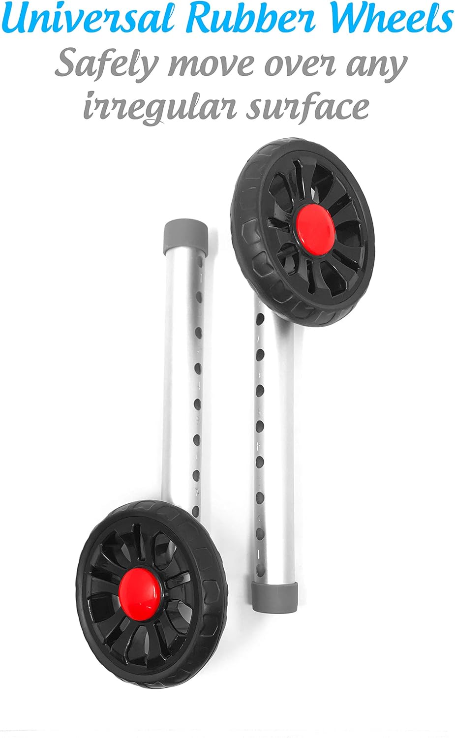 TREADZ/Sport Edition: Universal Walker Wheel Kit with Free Flexfit Skis (Rockin Red): Health & Personal Care