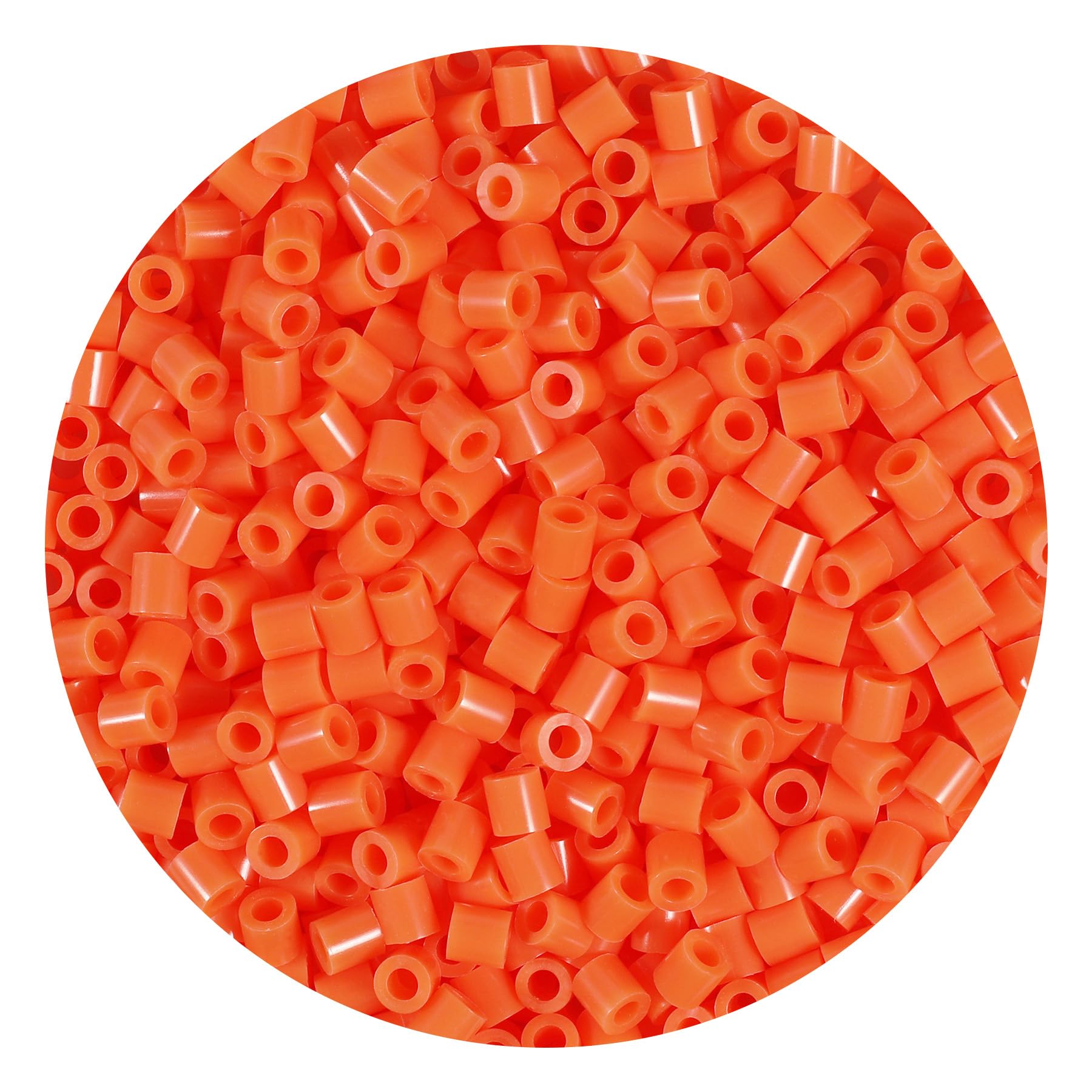 1000Pcs Loose Fuse Beads 5mm Bulk Refill Kit Fast Easy to Use Stress Relief Pixel Art Melting Beads for DIY Decor Crafts Creative Handmade Projects 3D Craft (Orange 4)