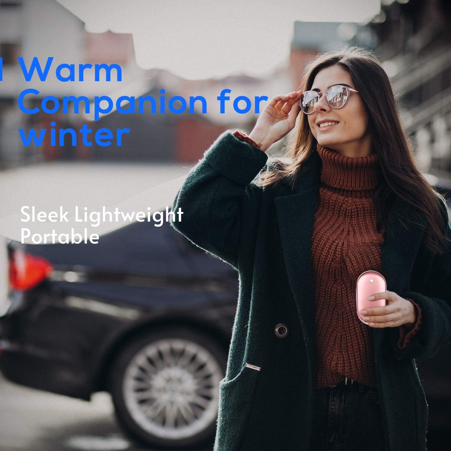 JUANANIUG Hand Warmers Rechargeable, 5200mAh Electric Portable Pocket Hand Warmer/Power Bank, Great for Outdoor Sports, Hunting,Camping, Hiking, Golf, Warm Gifts for Women, Men Winter Gifts(Pink): Sports & Outdoors