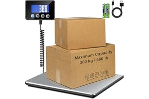 RAOYAN Shipping Scale, 660 lb / 1 oz High Accuracy Digital Postal Scale with LCD Display, Hold/Tare Function, Shipping Scale 