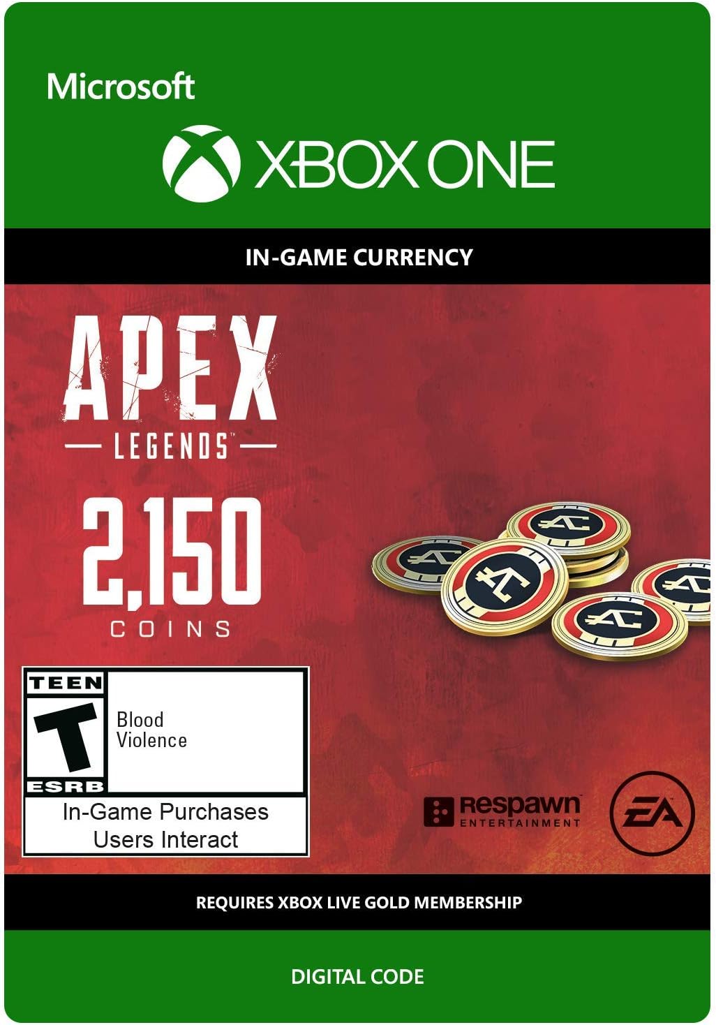 Amazon Com Apex Legends 2150 Coins Xbox One Digital Code