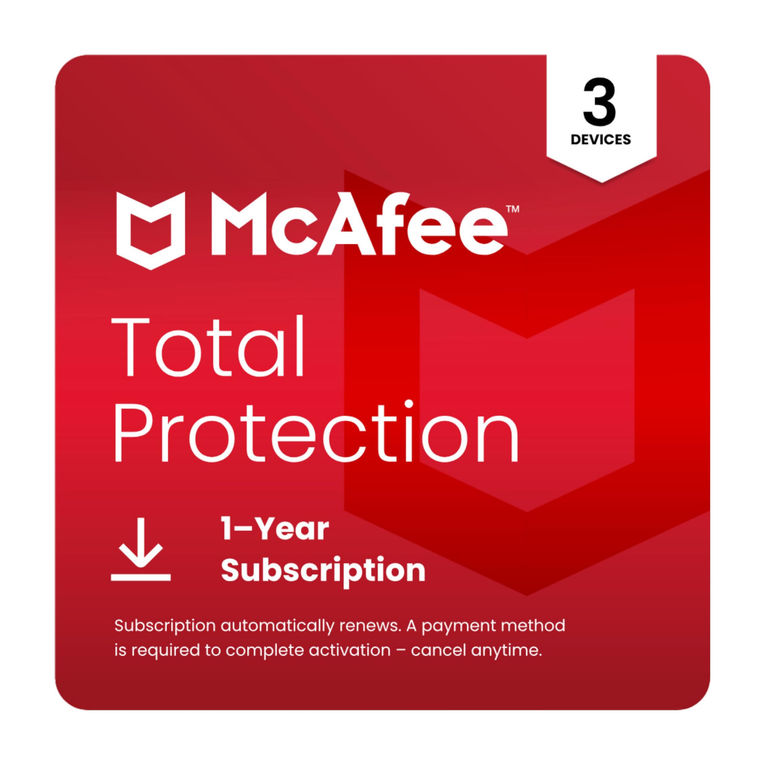 McAfee Total Protection 2025 3-Device | AntiVirus Software 2025 for PC, Secure VPN, Password Manager, Identity Monitoring | 1 Year Subscription Auto-Renewal McAfee Total Protection 2025 3-Device | AntiVirus Software 2025 for PC, Secure VPN, Password Manager, Identity Monitoring | 1 Year Subscription Auto-Renewal Download