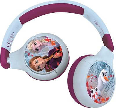 Lexibook Disney Frozen 2-in-1 Bluetooth Kids Headphones Blue Purple HPBT010FZ