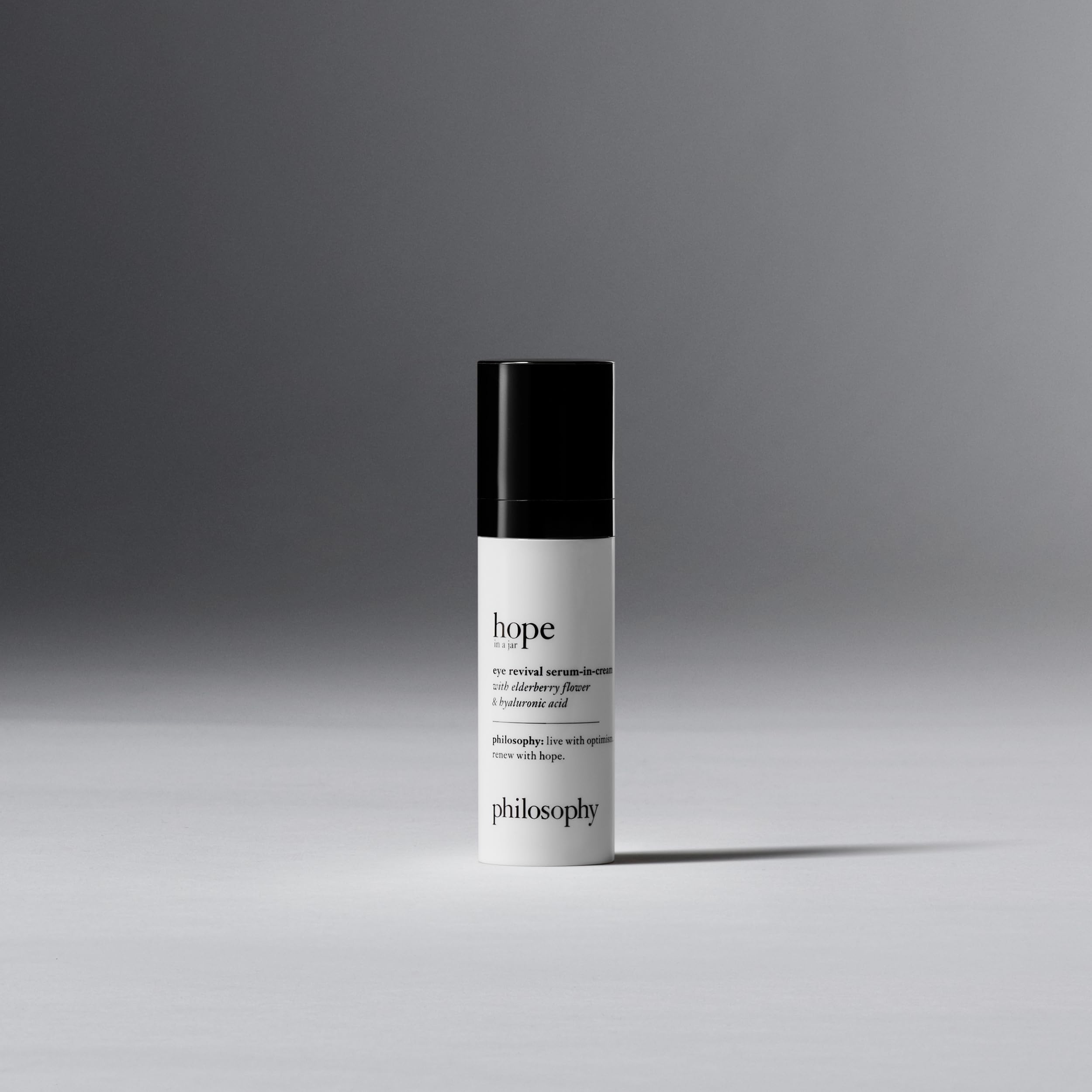 philosophy hope in a jar eye revival serum eye cream - with hyaluronic acid, elderberry extract & tangerine peel extract- hydrates and reduces puffiness - 0.5 fl oz