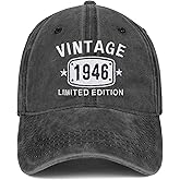 80th Birthday Gifts for Men Women 1945 Vintage Hats 80 Year Old Embroidered Baseball Cap