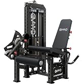 GMWD Leg Extension and Curl Machine with 255LB Weight Stack, Adjustable Seated Leg Extension and Lying Leg Curl Machine with 1:1 Ratio, Leg Workout Equipment with Band Pegs