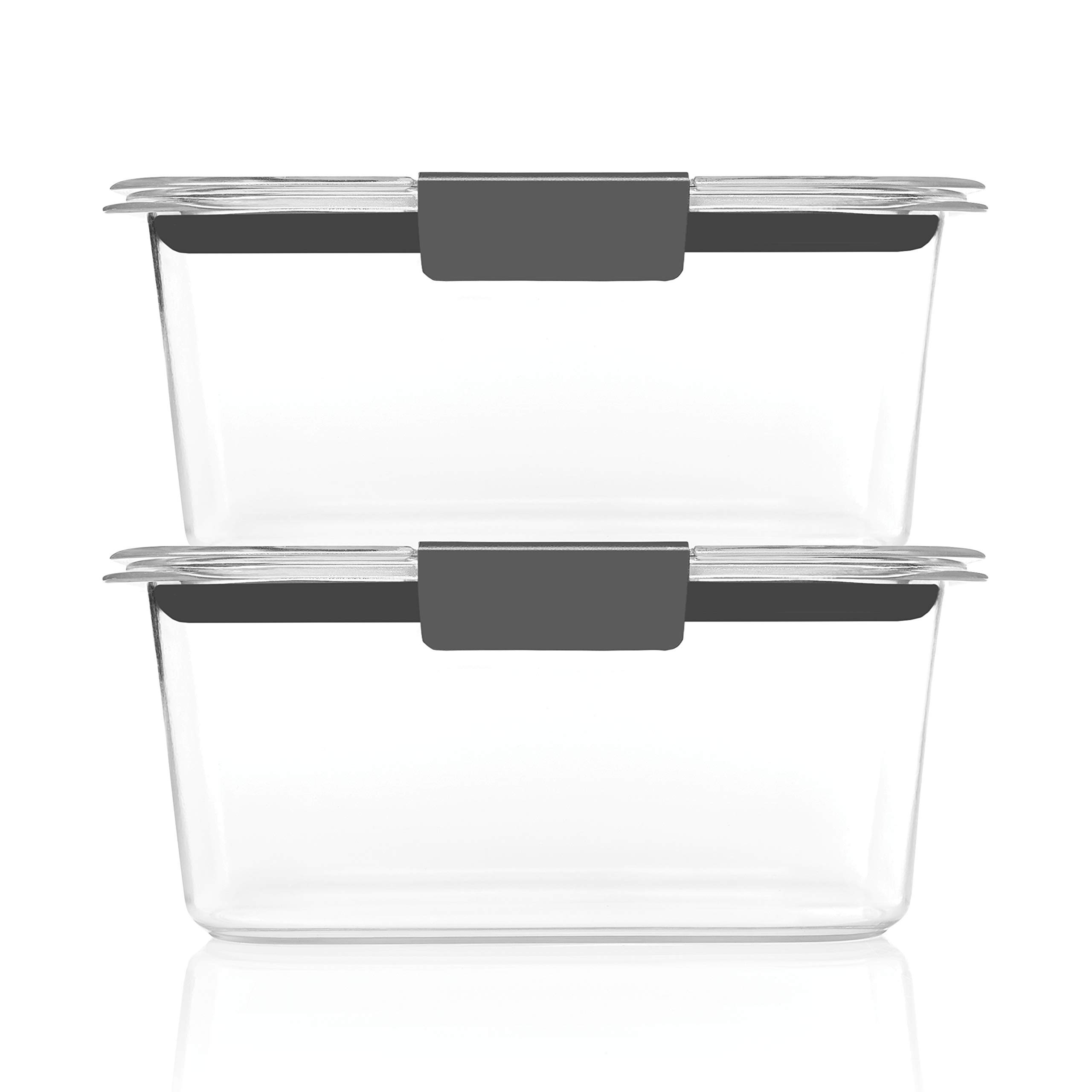 Rubbermaid Brilliance BPA Free Food Storage Containers with Lids, Airtight, for Lunch, Meal Prep, and Leftovers, Set of 2 (4.7 Cup)