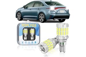 TOPLYGS 912 921 Bulb Fit For Toyota 1998-2024 Corolla Reverse Light Bulb, 6000K Cool White, Super Bright OEM T15 LED Bulb Replacement, 360° Illumination with HD Projector, Pack of 2