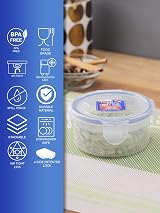 LocknLock HPL932 Round Storage Container 300 ml Clear Blue view 9