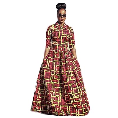 Yobecho Womens African Print Dashiki Dress Long Fit Jamaica | Ubuy