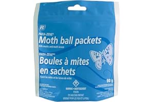 Mothball Packets for Indoor Use – Kills Moths & Larvae, Protects Clothing, Easy to Use, Safe Packets, 90g – Closet, Drawer, S