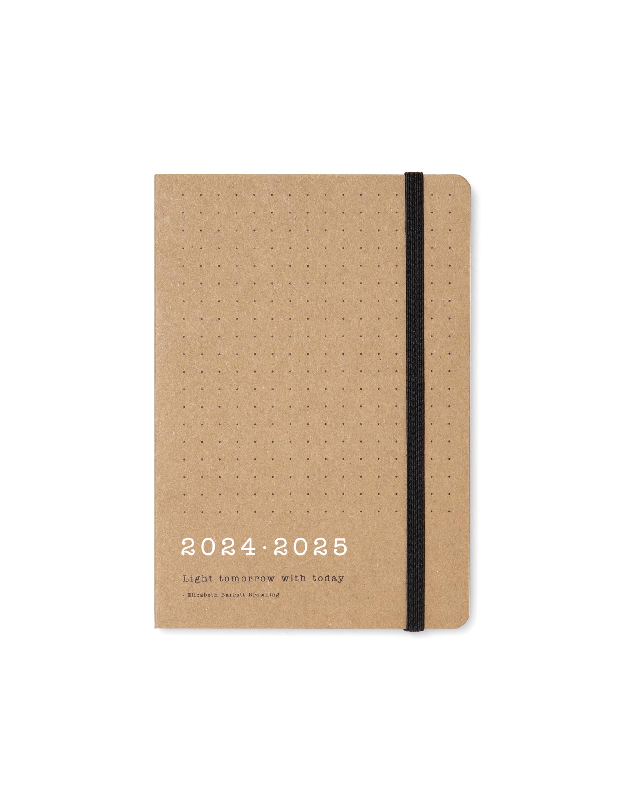 Letts of London Eco Writers Quotes A6 academic 2024/2025 week to view diary - brown kraft