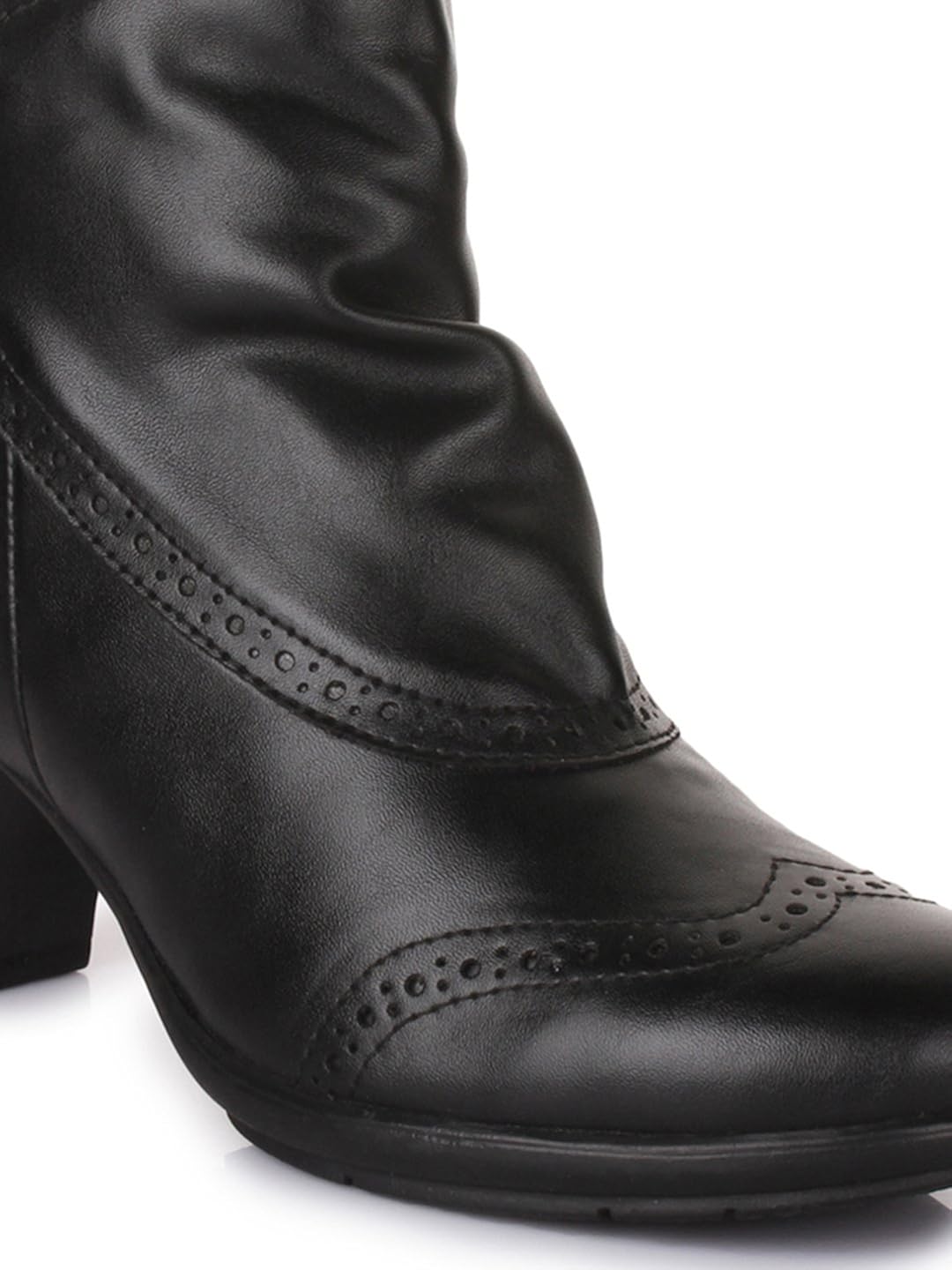 bruno manetti women (ay-105) black synthetic leather heeled boots