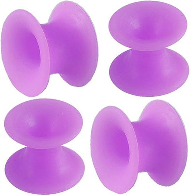 bodyjewellery 2g 2 Gauge 6mm Purple Double Flare Tunnels Ear Plugs SI04 Wholesale