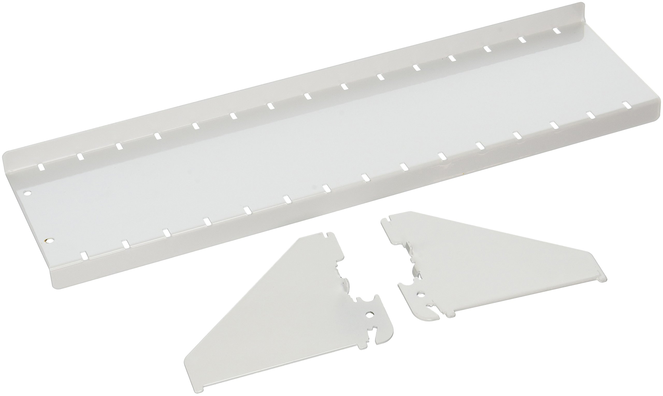 Wall Control ASM-SH-1604 W 4" Deep Pegboard Shelf Assembly for Wall Control Pegboard Only, White