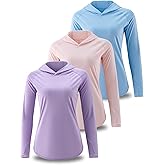 Liberty Pro 3 Pack: Women's Active Lightweight Long Sleeve Hoodies, UPF Sun Protection Pullover Shirts with Thumb Holes