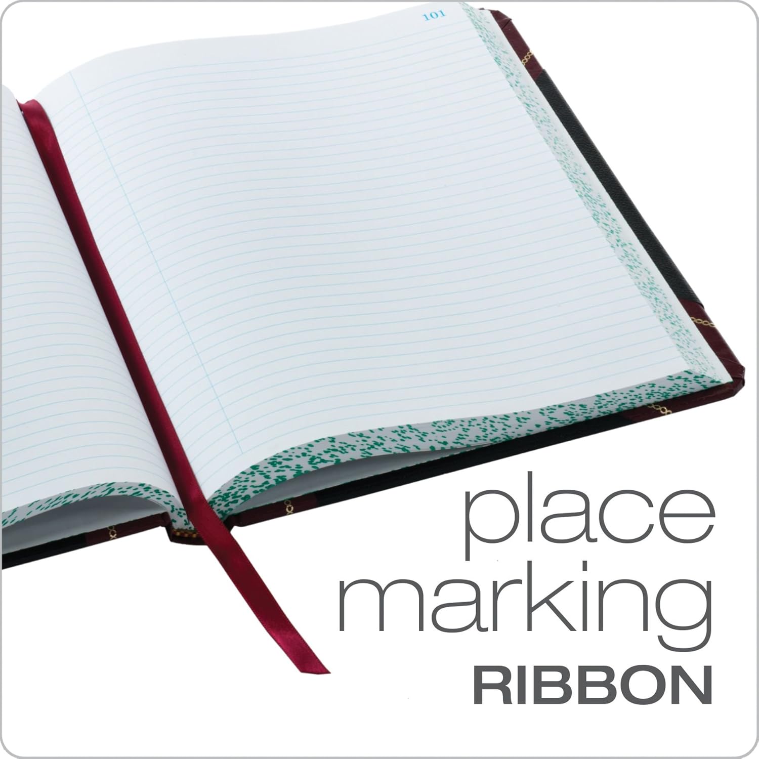 Boorum & Pease Record Book, 21 Series, Record Ruled, 8-1/8" x 10-3/8", 300 Pages (21-300-R), Black/Red : Boorum And Pease : Office Products