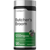 Horbaach Butchers Broom Capsules | 120 Count | Non-GMO, Gluten Free | Traditional Herb Root Extract Supplement