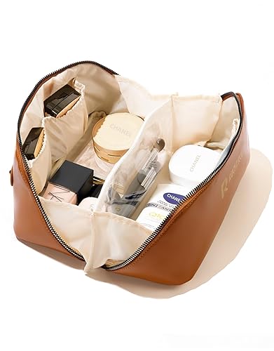 R RUCKERCO Travel Makeup Bag, Large Capacity Cosmetic Bags for