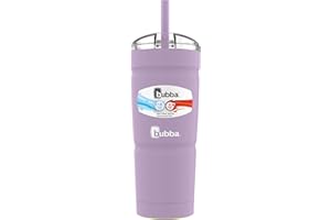 bubba Envy S Tumbler, 24 oz (709 ml), Insulated Stainless Steel Water Bottle with Straw Lid, Lavender Frost