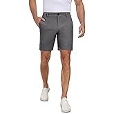 Men's Cotton Summer Beach Shorts Classic Fit Flat Front Stretch Solid Chino Golf Shorts