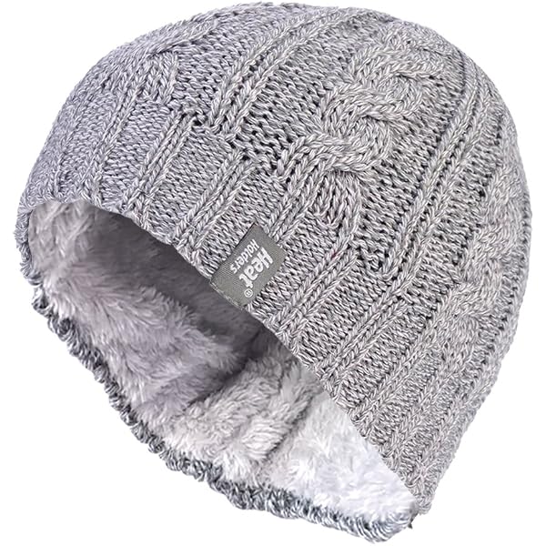 Heat Holders Men's Thermal Winter Hat - 3.4 Tog Ribbed Knit Beanie | Extreme Cold Weather Fleece Lined