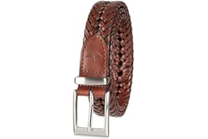 Dockers Men’s Leather Braided Fully Adjustable Belt