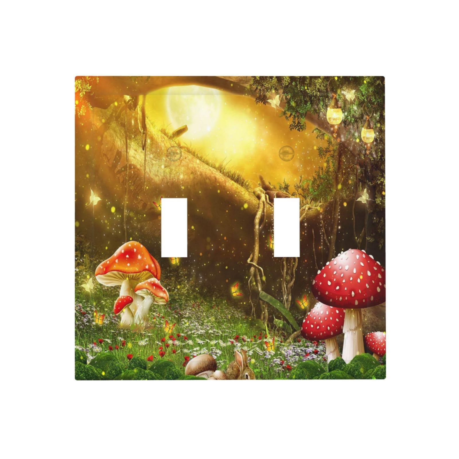Wpshijia Red Mushroom Forest Fairy Moon Butterfly