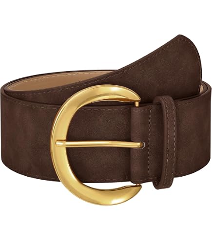 thick brown belt for dress WERFORU Women Wide Dresses Leather Belt with Big Gold Buckle Fahion Women Chunky Belt,Black at Amazon Women's Clothing store innovative design Size:Adult Medium (8-10) Jason Isbell performing “Dress Best-selling