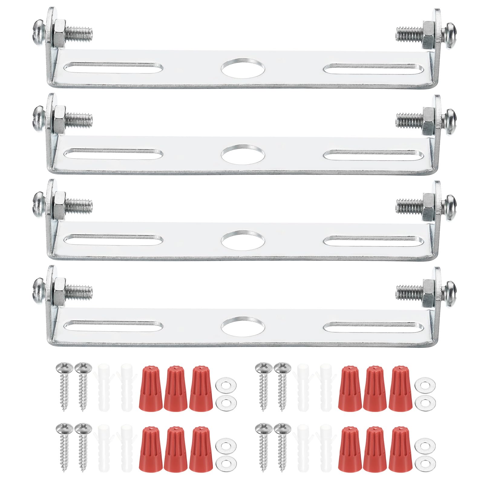 PATIKIL 95mm (3.74") Universal Light Fixture Mounting Bracket Kit, 4 Set Light Crossbar Ceiling Light Plate with Screw for Wall Light Ceiling Light Pendant Chandelier