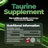 Nutrality Taurine Supplement 1000mg 240 Vegan Capsules Energy view 6