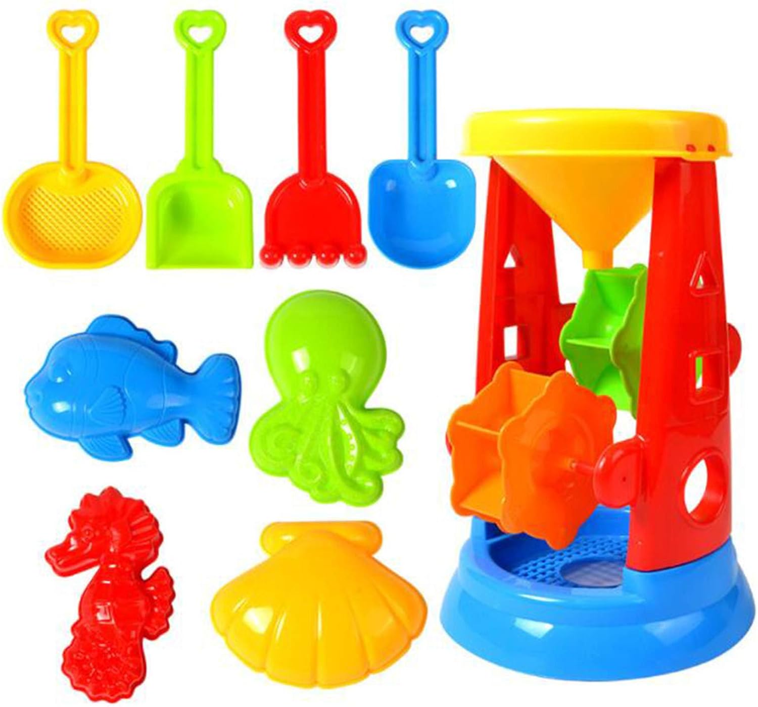 LICHENGTAI 6-teiliges Sandspielzeug-Set – Mit Kipper, Schaufeln, Gießkanne & Formen, Aus Kunststoff, Für Strand, Sandkasten & Garten