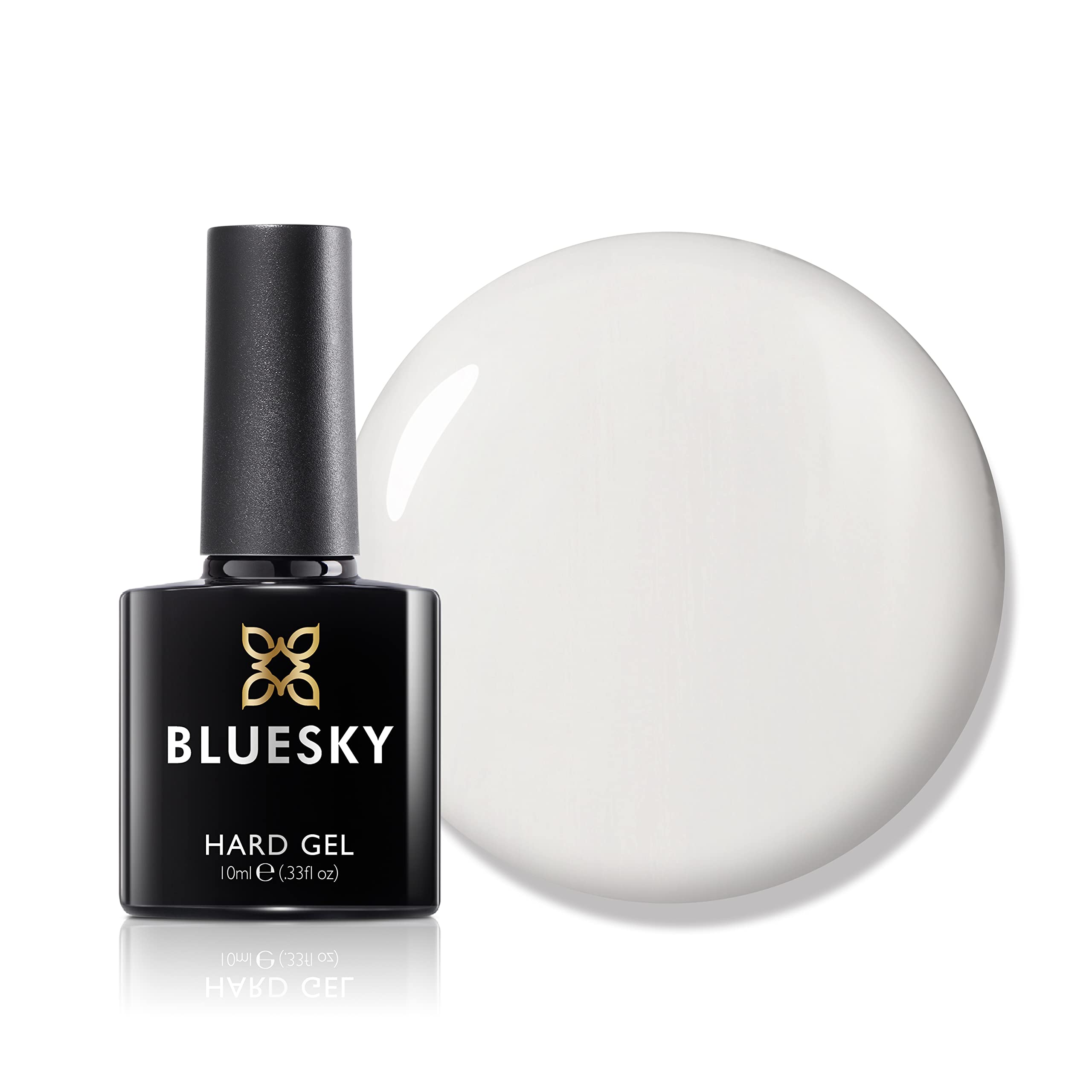 Bluesky Hard Gel, Builder and Strengthener for Hard, Strong Nails, Extensions and Growth, White, 10 ml (Requires Curing Under LED or UV Lamp)
