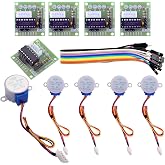 ELEGOO 5 Sets 28BYJ-48 ULN2003 5V Stepper Motor with ULN2003 Driver Board | Compatible with Arduino, Suitable for Robotics, S