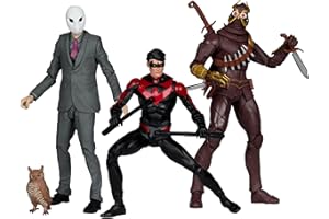 McFarlane Toys - DC Multiverse Nightwing vs Talon & Owl 7in Figure 3pk Gold Label