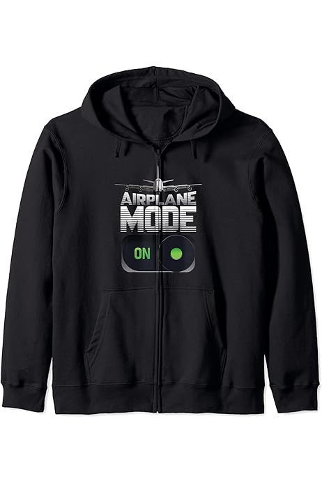 Amazon.com: Airplane Mode On Airplane Pilot Aviation Zip Hoodie 