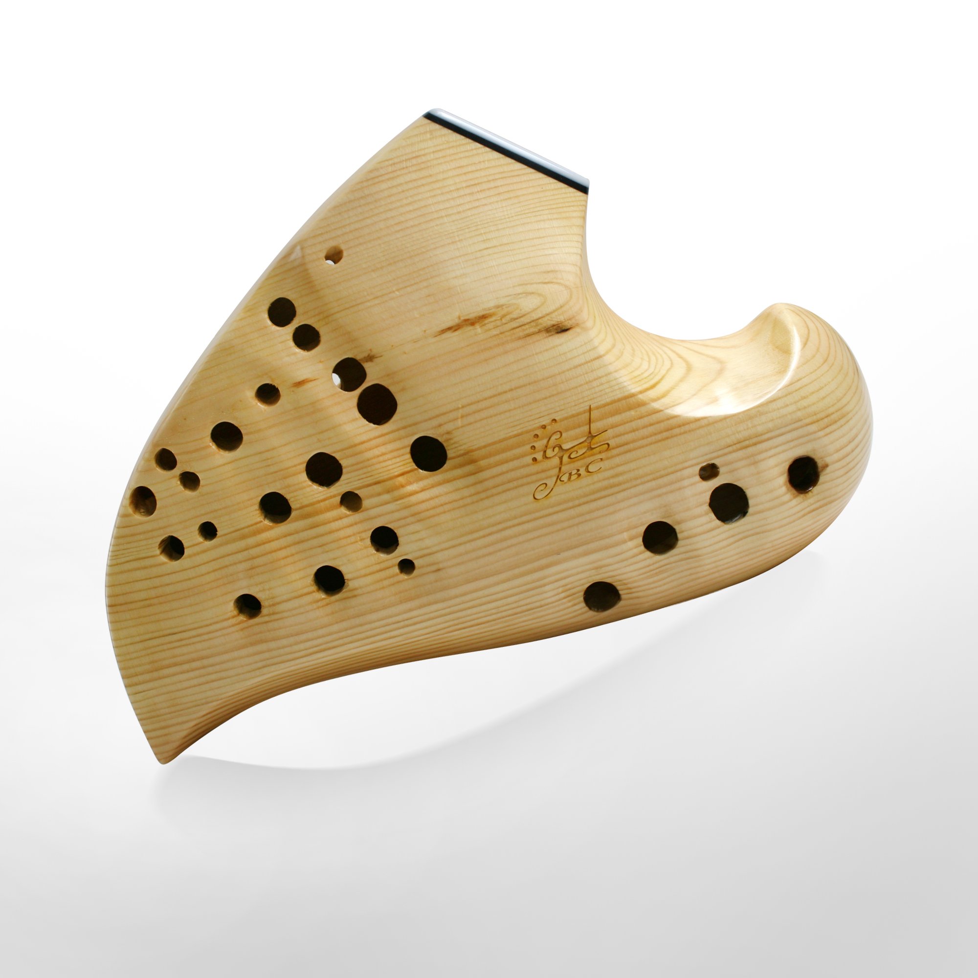 Bass Triple Chamber,key of C,pine Wooden Ocarina,unique Design and