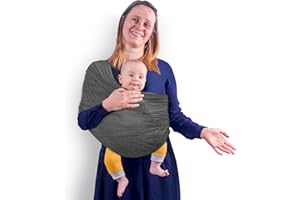TKKOK Baby Wrap Carrier, Unisex Baby Carrier, Lightweight & Ultra Soft, Easy to Wear Baby Wrap, Perfect for Newborn Toddlers