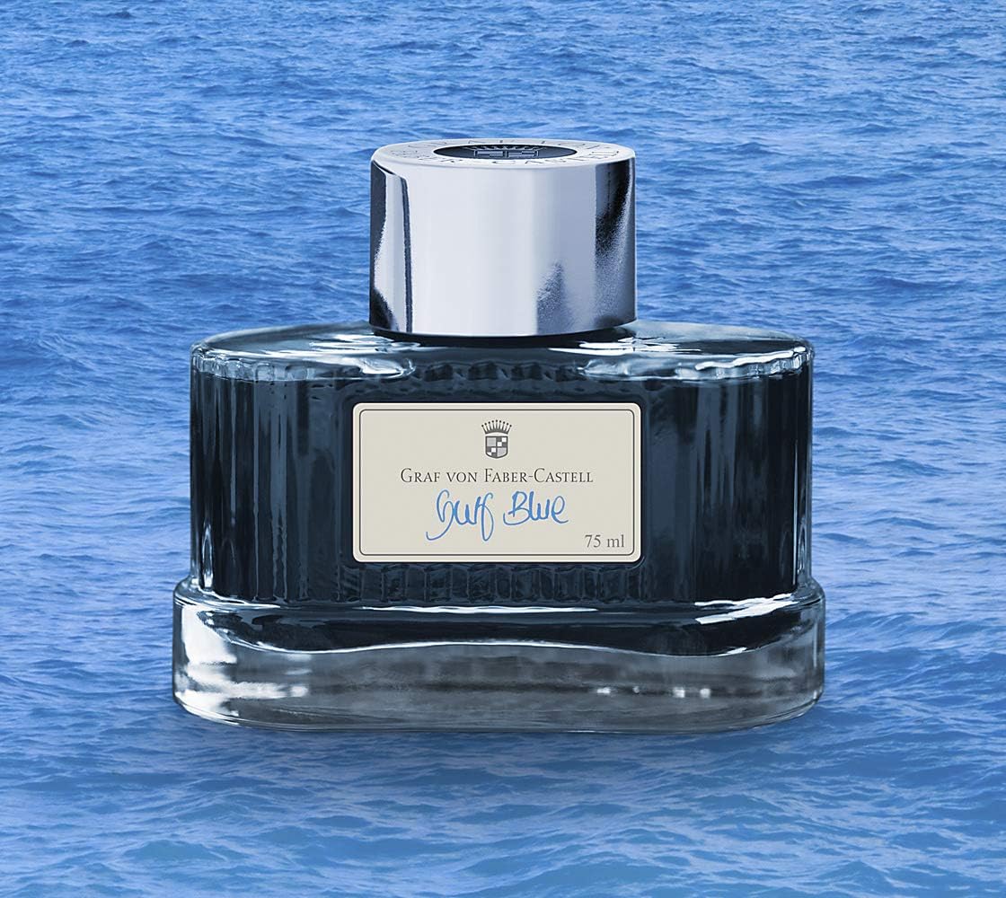 Graf von Faber-Castell Ink Bottle Gulf Blue 75ml,141018, 75 ml