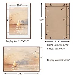 20x30 Oak Wood Picture Frame, 20"x30" Poster Frame