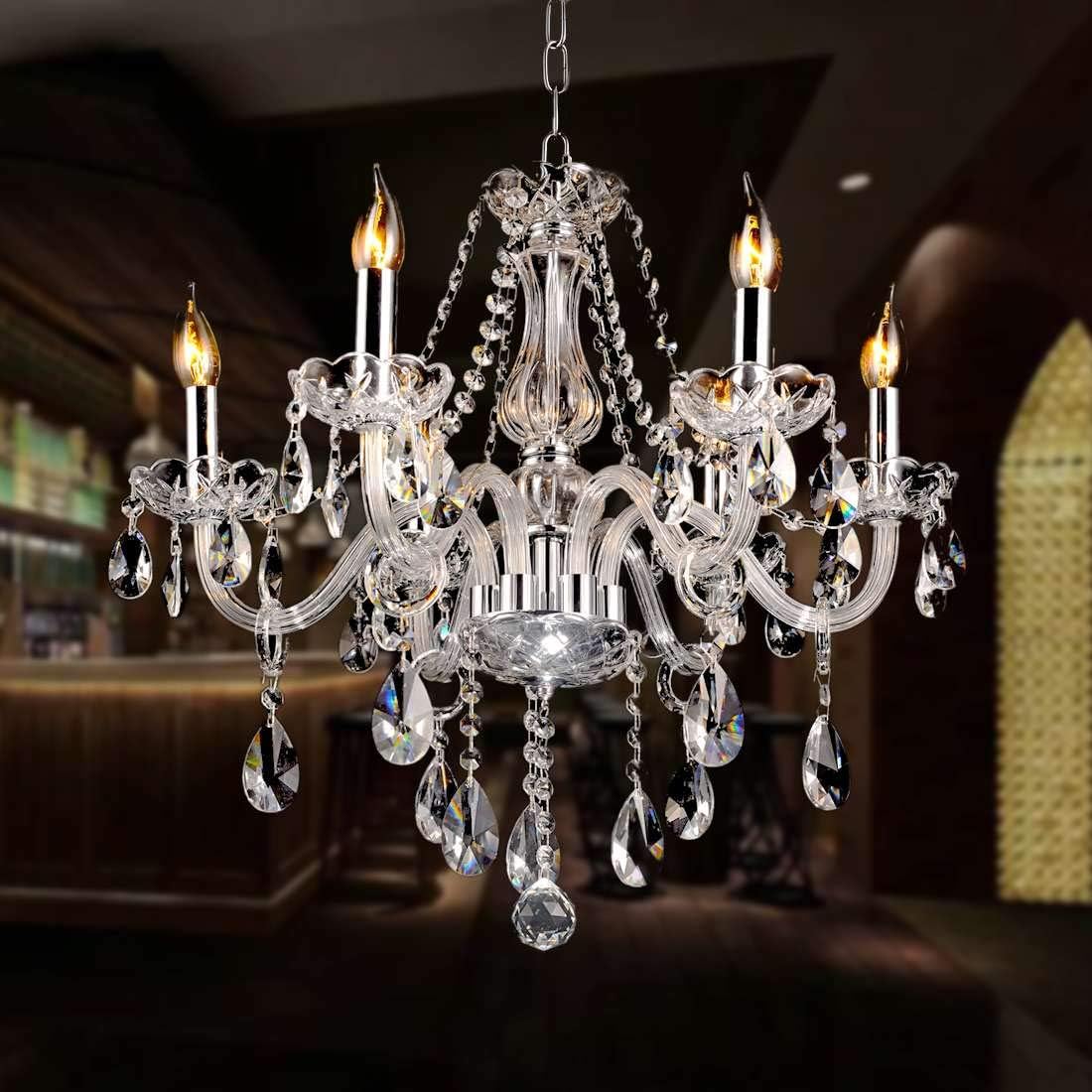 glass chandelier modern