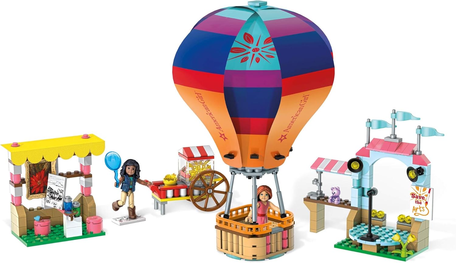 mega construx american girl saige's balloon festival construction set