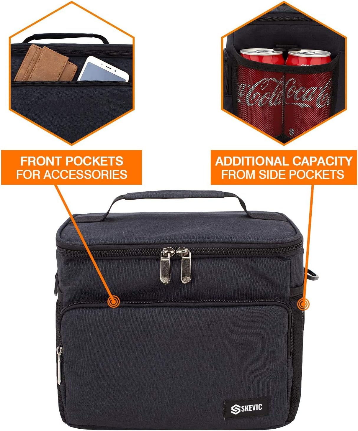 Borsa Frigo Borsa Termica Moyad Zaino Frigo Termico Porta Pranzo Con Chiusura A Coulisse - Impermeabile Grande Per Cibo E Picnic, Isotermico Refrigerante Da Viaggio, Motivo A Nido D'Ape - Grigio Zaino - 3