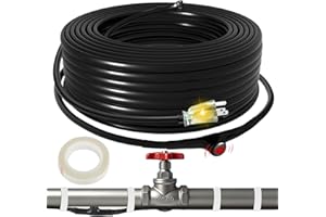 TOPDURE 3ft 7w/ft Constant Wattage Pipe Heat Cable - CSA/ETL Certified, Energy-Saving for Metal & Water-Filled Plastic Pipes,
